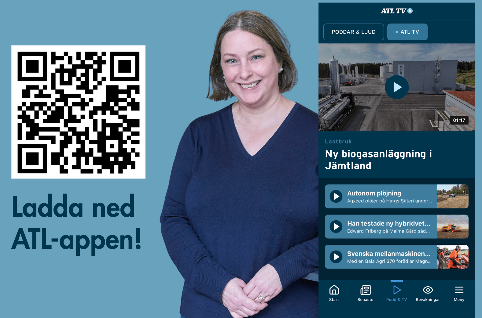 ATLs nya app med QR-kod